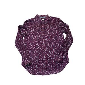 Maeve Anthropologie Button Down Shirt Women’s Sz 4 Smocked Front Calico Floral